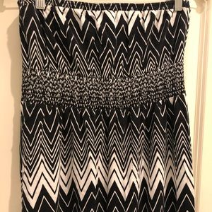 Black & White Strapless Dress